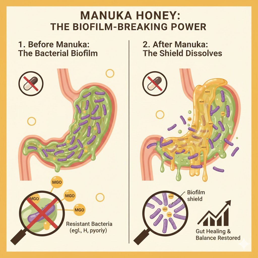 manuka honey for digestive health - a natural barrier